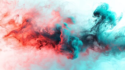 Poster - a blue, red, and orange galaxy is depicted in isolation against a transparent backdrop, evoking the 