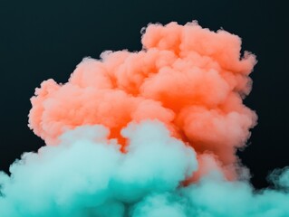 Aufkleber - Ethereal Digital Dreamscape Pastel Cloud Fusion Visualizing Infinite Creativity - Trendsetting Minimalist Design for Tech and Wellness Branding