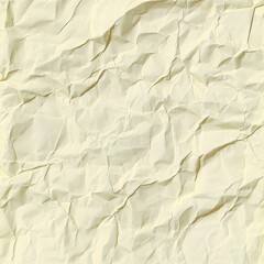 Poster - Crumpled Yellow Paper Texture Background for Creative Projects