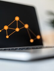 Aufkleber - Cybernetic Insights AI-Driven Network Analytics Dashboard Visualizing Interconnected Digital Transformation for Next-Gen Business Intelligence
