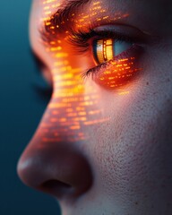 Poster - Cybernetic Intimacy Next-Gen Digital Identity Exploration - Immersive AR Skin Interface Revealing Emotional Tech Connectivity for Gen Z Innovators