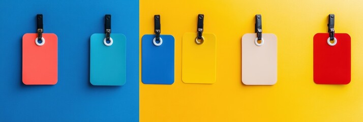 Poster - Minimalist Access Control Vibrant Credential Design for Next-Gen Security Solutions - Modular ID Badge System Transforming Workplace Authentication