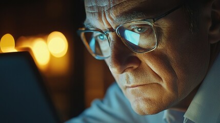 Poster - Close-Up of Professional Business Person Deep in Focused Work