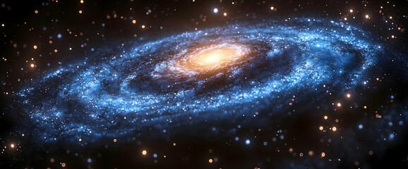 Wall Mural - spiral galaxy in deep space