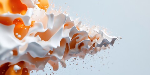 Leinwandbilder - Abstract Fluid Dynamic Visualization Hyper-Realistic Liquid Motion Design Showcasing Innovative Digital for Tech Marketing and Creative Visual Communication