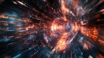 Poster - This dynamic and abstract backdrop features a futuristic design representing speed and technology. Ideal for news themes, it captures vibrant energy and movement.
