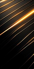 Poster - Vibrant metallic lines glow against a dark background, creating a dynamic interplay of light and shadow, perfect for modern design projects and digital art.