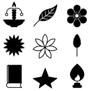 World Poetry Day silhouette icons Vector art Illustration. International Poetry 21 March