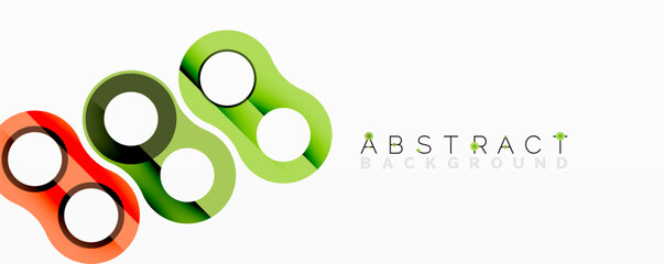 Poster - Abstract circle element composition with overlapping circular and tubular shapes featuring smooth gradients, transparency effects, and dynamic layering