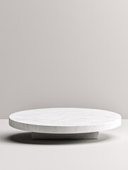Poster - floating marble 3D podium, elegant luxury presentation, soft natural reflections, high-end minimalist design, sophisticated style, perfect for product display, no logo, no watermark