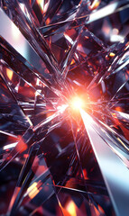 Poster - Iridescent crystalline structure revealing an abstract, modern concept of radiance