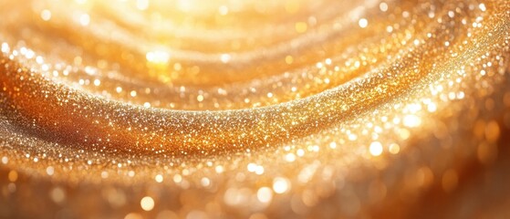 Poster - Abstract golden glitter texture background with shimmering light creates a luxurious and festive mood