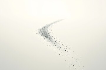 Poster - A minimalist image showcasing a soft fog enveloping a winding path, symbolizing tranquility and endless exploration. The serene atmosphere invites reflection and contemplation.