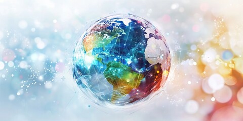 Poster - vibrant global network concept illustrating connectivity and innovation