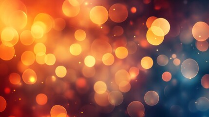 Poster - Bright orbs of color blend harmoniously, evoking joy and warmth. The illuminated backdrop creates a magical ambiance, perfect for celebrations or creative inspirations