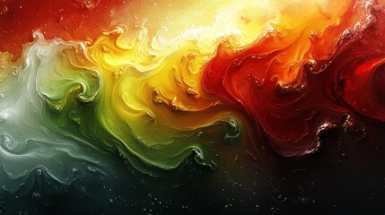 Wall Mural - abstract swirling paint colorscape