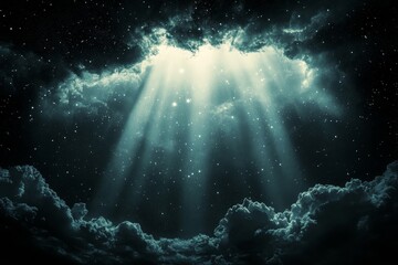 Wall Mural - an overlay consisting of white glowing lights, motion-blurred lines, and speed art set against a bla