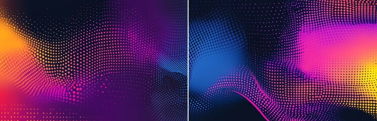 Wall Mural - Abstract Digital Art Background Featuring Vibrant Gradient Colors and Pixelated Geometric Patterns Ideal for Technology Concepts.  A Striking Abstract Background with Dynamic Colors and Geometric