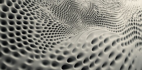 Poster - A silver background with an abstract design and grainy texture that reflects light