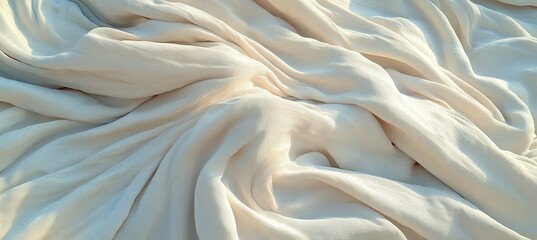 Poster - Smooth wavy lines on an abstract white background create an elegant grainy texture