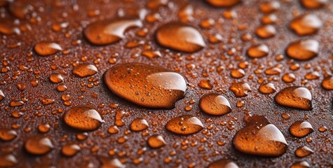 Aufkleber - A delicate gradient effect is produced by the reflection of light on a coarse brown metallic surface