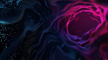 Poster - A colorful, abstract image of a spiral with a purple and blue hue. The image is full of bright colors and has a dreamy, otherworldly feel to it