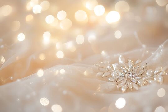 a decorative white background with glowing bokeh