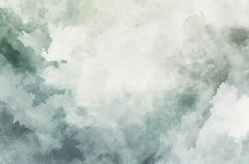Wall Mural - Subtle Green And Gray Watercolor Wash Abstract Background Texture Perfect For Website Design Or Digital Art Projects With Various Shades Of Colors. Suitable For Many Types Of Design Uses. A Soft And