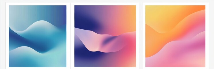 Wall Mural - Abstract Background With Soft Gradient Color Waves For Website Banner Or Marketing Design and Presentation Template. Perfect For Business Technology Inspiration. Innovative Concept And Calm