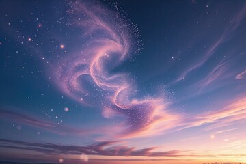 Poster - Stunning Sky Gradient with Interactive Particle Effects