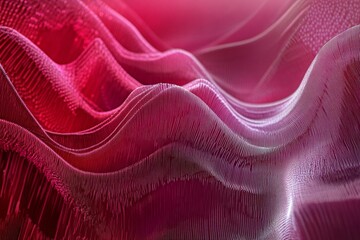 Poster - this captivating image features abstract red waves that undulate gracefully, creating a sense of mov