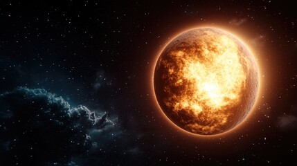 Poster - Explosive cosmic event captured in space celestial phenomenon digital art dark universe artistic viewpoint