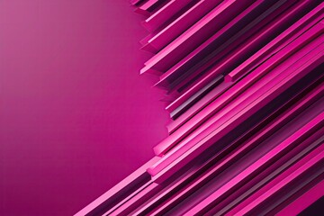 Poster - Vibrant Fuchsia Business Template with Contemporary Linear Stripes Background