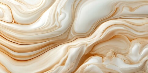 Poster - A soft beige watercolor effect that mimics the appearance of marble veins, forming an elegant textural design element