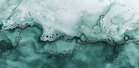 Poster - The watercolor frame technique creates a textured border surrounding open space for graphic design layouts
