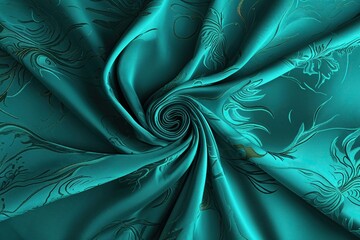 Poster - rich teal textures for fashion inspiration and cultural events featuring modern gradient blends