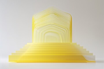 Wall Mural - Vivid Yellow Gradient Overlay with Layered Smooth Blends for Stunning Visuals