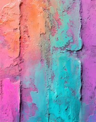Poster - vibrant hues and textured brush strokes come together to create a dynamic artistic design with a col
