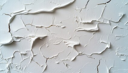 Poster - Background featuring a white textured wall with visible brush strokes and a baseboard