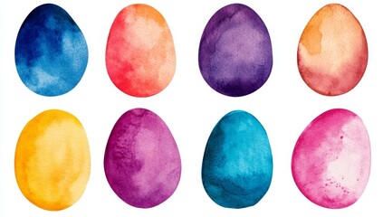 Poster - Vibrant watercolor circles create a stunning gradient palette set against a white backdrop
