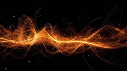 Fototapete - Abstract Fiery Energy Flow