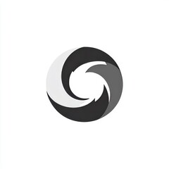 Poster - A circular black and white icon representing a camera shutter is provided