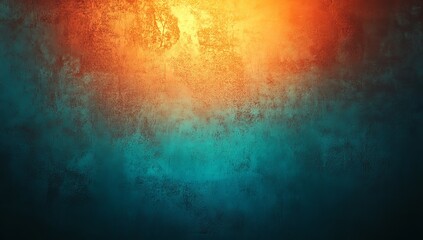 Poster - An abstract background with a blurred and grainy texture, incorporating a teal and brown gradient