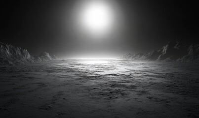 Poster - the background features a grainy texture, fading seamlessly from black to light gray and including a