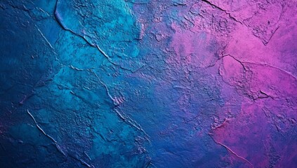 Poster - the abstract background has a grainy gradient appearance with blue and purple hues, creating a visua