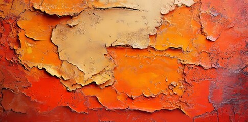 Poster - The background of a graphic design project can be enhanced with a weathered orange hue, complete with rough scratches and a grungy, vintage texture gradient