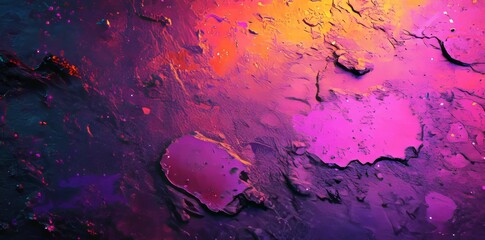 Poster - A grunge textured background is elevated by colorful paint splatters that drip down to create an artistic and vibrant design