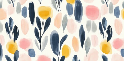 Poster - This watercolor floral design features soft colors and subtle brushwork, making it perfect for adding a sophisticated touch to any visual project