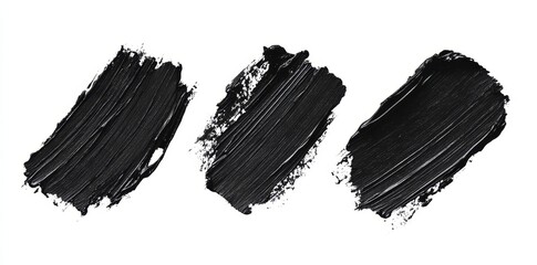 Poster - a clean white background provides the setting for abstract dark green watercolor brush strokes that 