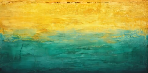 Poster - a subtle aged paper texture complements a watercolor gradient that seamlessly blends green and yello